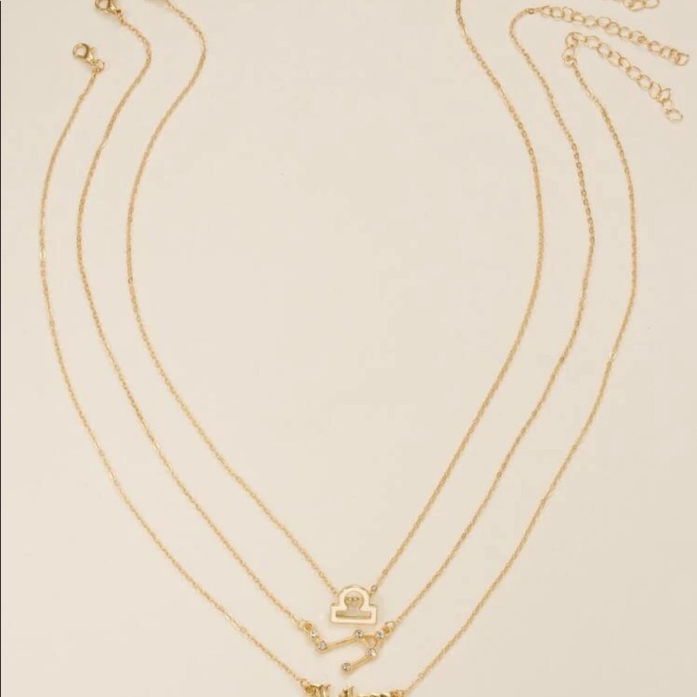 3 pieces necklace zodiac charms - Picture 2 of 3